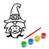 Afbeelding van Halloween raamdecoratie - 4 kleuren - met kwast 1 Stuks [56548A] - 02 56548A web