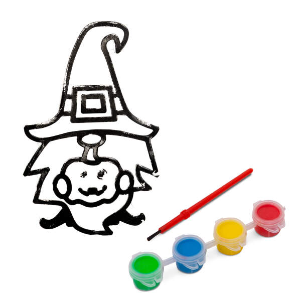 Afbeelding van Halloween raamdecoratie - 4 kleuren - met kwast 1 Stuks [56548A] - 02 56548A web