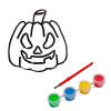 Afbeelding van Halloween raamdecoratie - pompoen - 4 kleuren - met kwast 1 Stuks [56548C] - 02 56548C web