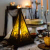 Afbeelding van Halloween LED lantaarn - skelet - warm wit - zwart - 9,5 x 9,5 x 17 cm - 2 x AAA 1 Stuks [56549B] - 02 56549B