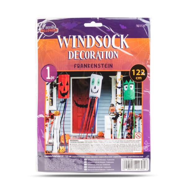 Afbeelding van Halloween windzakdecoratie - Frankenstein - groen - 122 cm 1 Stuks [56552C] - 02 56552C web