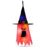Afbeelding van Halloween LED decoratie - spook - rood - 10 kleuren LED - ophangbaar - 2 x 2032 - 75 x 35 cm 1 Stuks [56569A]