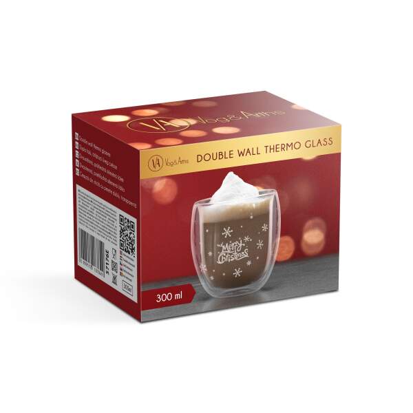 Afbeelding van Kerst dubbelwandige glazen beker - 300 ml 1 Stuks [57176E] - 02 57176E web