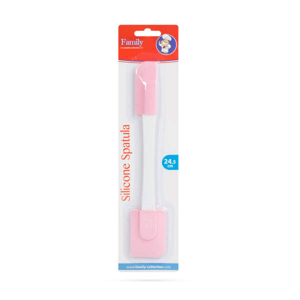 Afbeelding van Siliconen spatel - roze, dubbelzijdig 24,5 x 4,5 cm 1 Stuks [57528B] - 02 57528B web