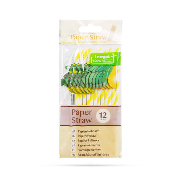 Afbeelding van Papieren rietje - 3D fruit - 197 x 6 mm - 12 stuks / verpakking 1 Stuks [57603B] - 02 57603B web