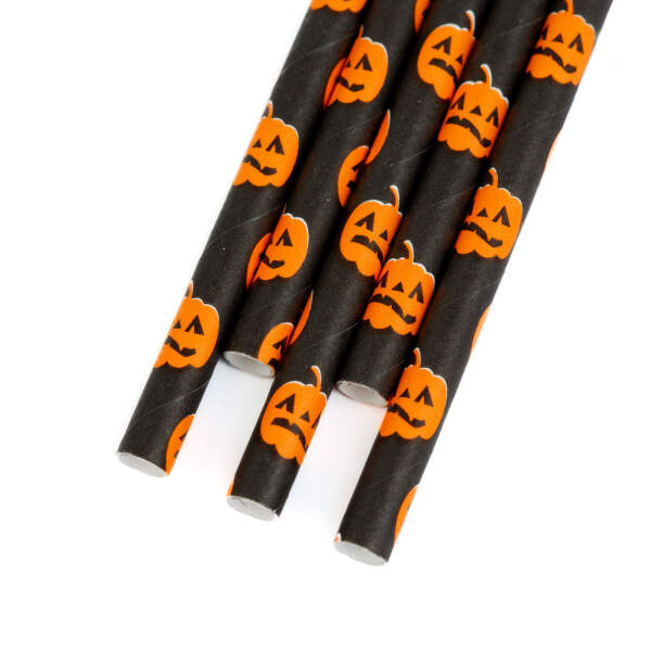 Afbeelding van Papieren rietjes - Halloween - 197 x 6 mm - 25 stuks / verpakking 1 Stuks [57606] - 02 57606 web