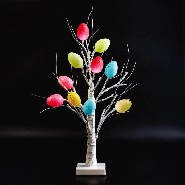 Afbeelding van Paasei-boomdecoratie - 10 eieren, 24 LED's - 50 cm - 3 x AA 1 Stuks [57945] - 02 57945 web