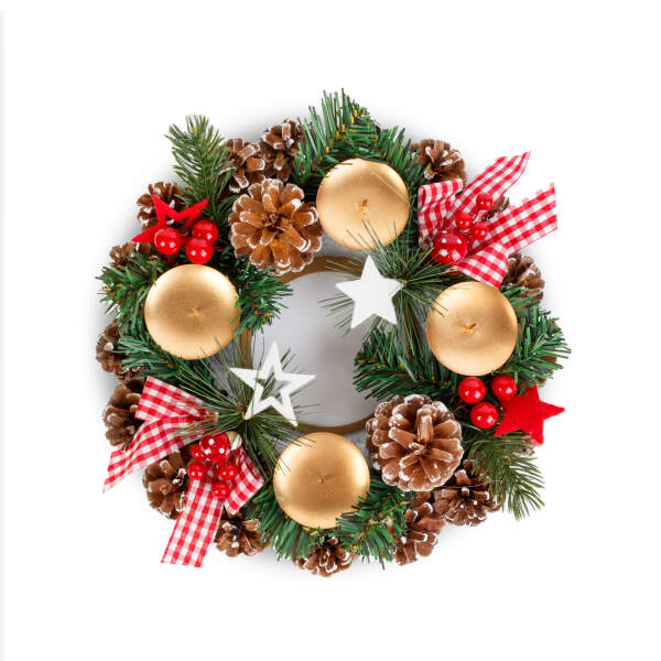 Afbeelding van Adventsdecoratie - met kaarsenhouder - 30 cm 1 Stuks [58009] - 02 58009 web