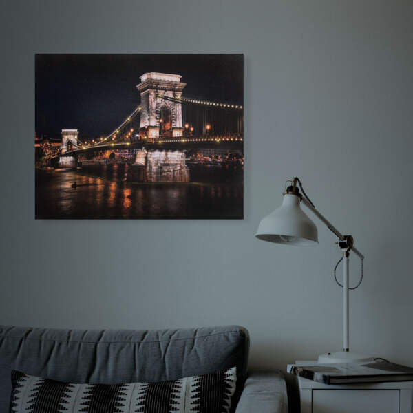 Afbeelding van LED-wandlamp - "Lánchíd" - 2 x AA, 38 x 48 cm 1 Stuks [58018G] - 02 58018G web