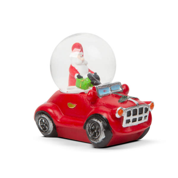 Afbeelding van Kerst sneeuwbol - Kerstman met auto - 8,5 x 5,6 x 7 cm 1 Stuks [58061D] - 02 58061D web