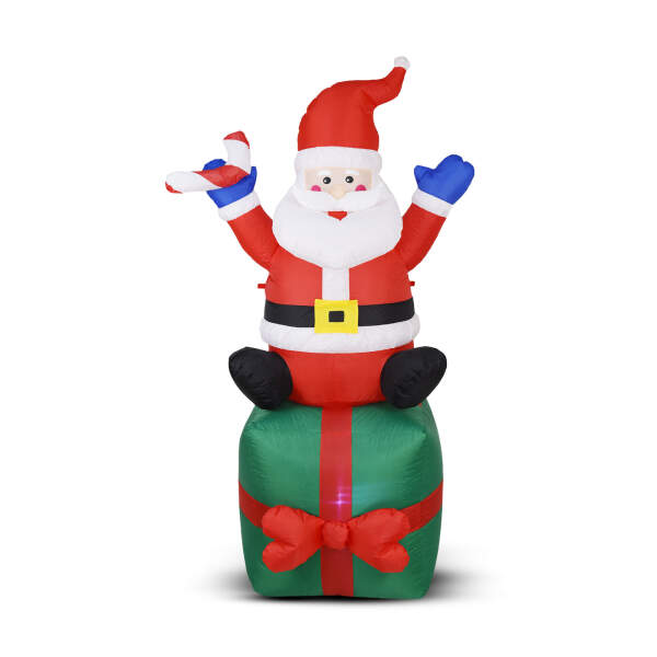 Afbeelding van Opblaasbare Kerstman - 180 cm - IP44 - 6 witte LED's - 100 - 240 V 1 Stuks [58067F] - 02 58067F web