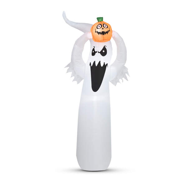 Afbeelding van Opblaasbare spook - 180 cm - IP44 - 6 witte LED's - 100 - 240 V 1 Stuks [58067G] - 02 58067G web