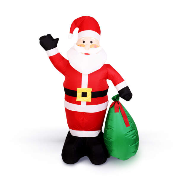 Afbeelding van Opblaasbare Kerstman - 180 cm - IP44 - 6 witte LED's - 100 - 240 V 1 Stuks [58067L] - 02 58067L web