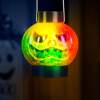 Afbeelding van Halloween RGB LED lamp - hangende pompoen - oranje / zwart - op batterijen 1 Stuks [58116B] - 02 58116B web