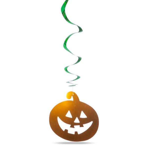 Afbeelding van Halloween decoratieset - 12 pompoenen, spoken - glitterspiraalhanger 1 Stuks [58171B] - 02 58171B web