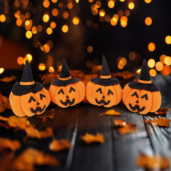Afbeelding van Halloween pompoendecoratie - 10 x 10 x 15 cm 1 Stuks [58334A] - 02 58334A web