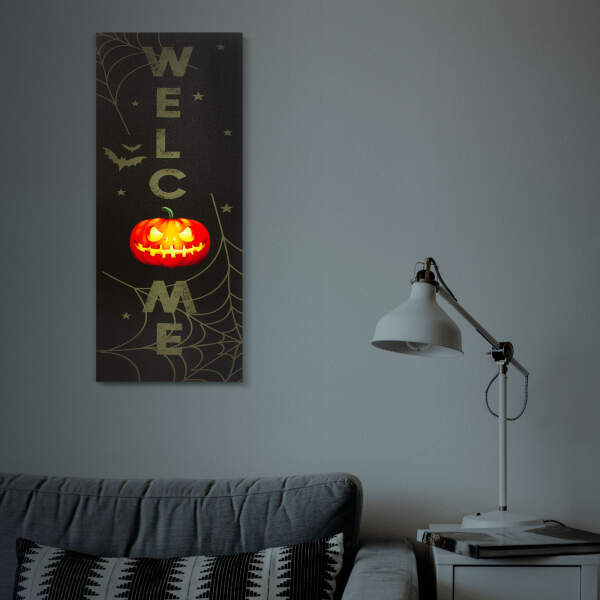 Afbeelding van Halloween LED-afbeelding - met hanger, 2 x AA, 30 x 70 cm 1 Stuks [58402] - 02 58402 web