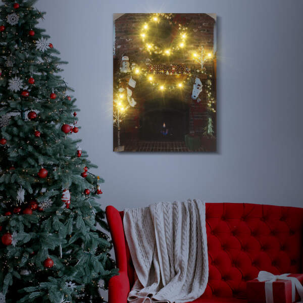 Afbeelding van Kerst LED-afbeelding - met ophanging, 2 x AA, 30 x 40 cm 1 Stuks [58467] - 02 58467 web