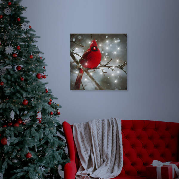 Afbeelding van LED-afbeelding - rode vink - 30 x 30 cm 1 Stuks [58478] - 02 58478 web