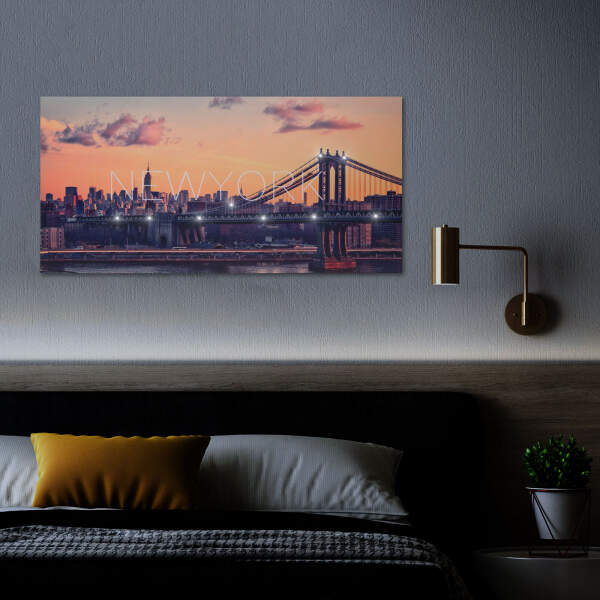 Afbeelding van LED-afbeelding - "New York" - 2 x AA, 38 x 78 cm 1 Stuks [58484] - 02 58484 web