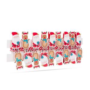 Afbeelding van Kerstclip met lint - Kerstman - 22 x 35 mm - 18 stuks, 2 m / verpakking 1 Stuks [58526A] - 02 58526A web