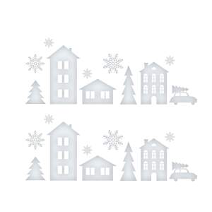Afbeelding van Kerst raamdecoratie - winterlandschap - 37,5 x 27 cm 1 Stuks [58527B] - 02 58527B web