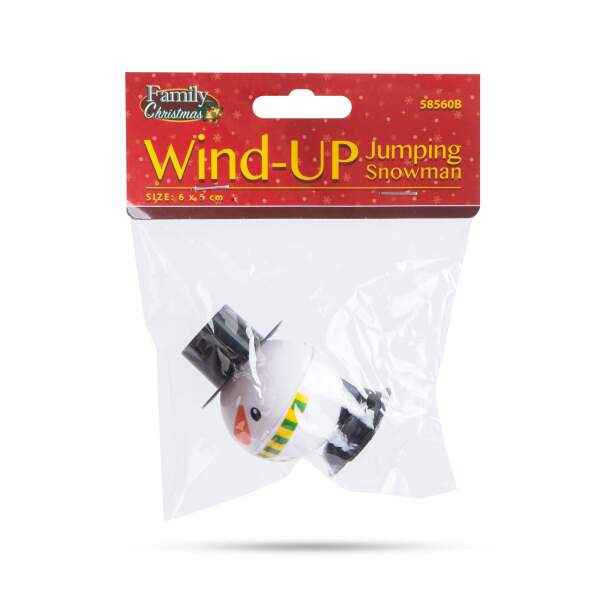Afbeelding van Opwindbare, springende sneeuwpop - 6 x 5 cm 1 Stuks [58560B] - 02 58560B web