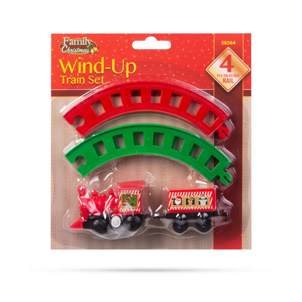 Afbeelding van Kersttrein - opwindbaar - rood / groen - 20 cm 1 Stuks [58564] - 02 58564 web