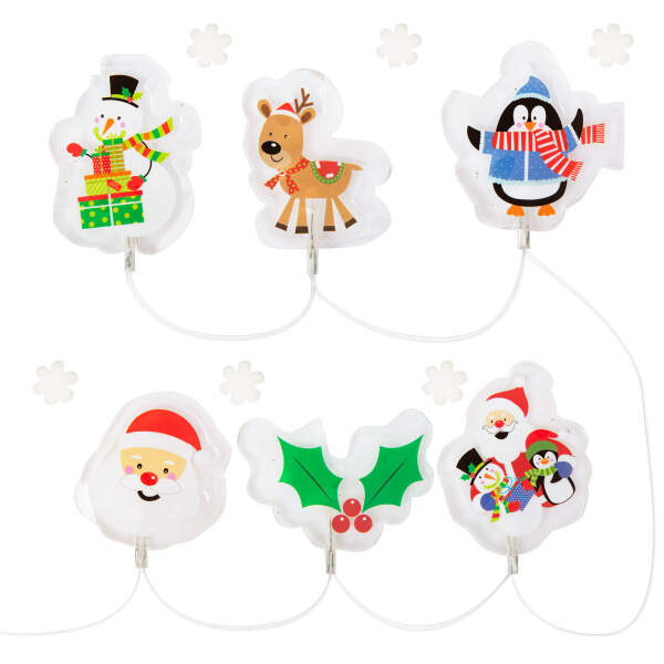 Afbeelding van Kerst LED lichtsnoer - gel raamsticker - 6 LED's - 2 x AA 1 Stuks [58568B] - 02 58568B web