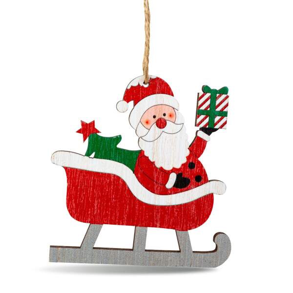 Afbeelding van Kerstboomversiering - kerstman - ophangbaar - 21,5 x 11,5 cm 1 Stuks [58582B] - 02 58582B web