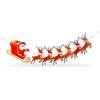 Afbeelding van Kerstpapieren slinger - 6+1 stuks Kerstman slee 1 Stuks [58585A] - 02 58585A web