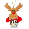Afbeelding van Kerstboomversiering - Rendier met bel - 11 x 10 cm 1 Stuks [58589B] - 02 58589B web