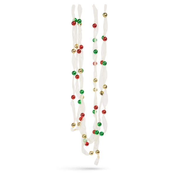 Afbeelding van Kerst organza slinger - 2,7 m - 10 mm - veelkleurig 1 Stuks [58615C] - 02 58615C web
