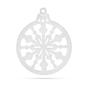 Afbeelding van Kerstdecoratie - bolvormig ornament - 36,5 x 44 cm - wit / goud 1 Stuks [58624C] - 02 58624C web