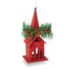 Afbeelding van Kerstglitterkerk met hanger - 16 x 6,5 cm - rood 1 Stuks [58677A] - 02 58677A web