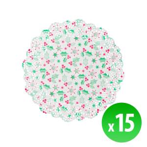 Afbeelding van Kerst, papieren placemat - 21,5 cm - 15 stuks / pak 1 Stuks [58697] - 02 58697 web