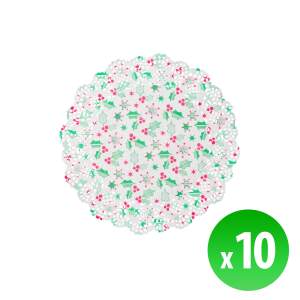 Afbeelding van Kerst papieren placemat - 26,5 cm - 10 stuks / pak 1 Stuks [58698] - 02 58698 web