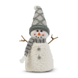 Afbeelding van Kerst sneeuwpop decoratie - met stokhanden, met hoed - 35 x 22 cm 1 Stuks [58730A] - 02 58730A web
