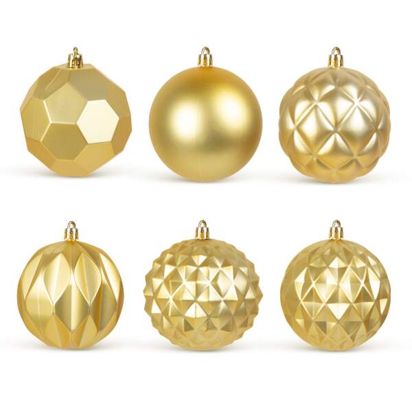 Afbeelding van Kerstboomdecoratieset - baldecoratie - goud - 6 stuks / verpakking 1 Stuks [58762A] - 02 58762A web