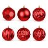 Afbeelding van Kerstboomdecoratieset - baldecoratie - rood - 6 stuks / verpakking 1 Stuks [58762C] - 02 58762C web