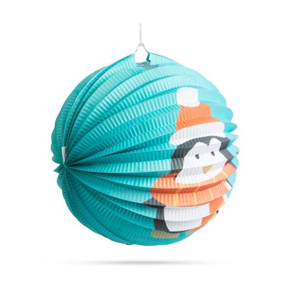 Afbeelding van Kerstlantaarn - met pinguïnpatroon - 25 cm 1 Stuks [58765C] - 02 58765C web