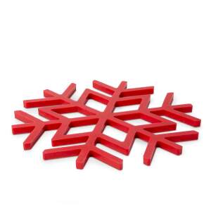 Afbeelding van Siliconen afwasmat - sneeuwvlok - rood - 17 cm 1 Stuks [58767] - 02 58767 web