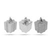 Afbeelding van Kerstboomdecoratieset - zilveren geschenk - 4,5 cm cm - 6 stuks / set 1 Stuks [58781B] - 02 58781B web