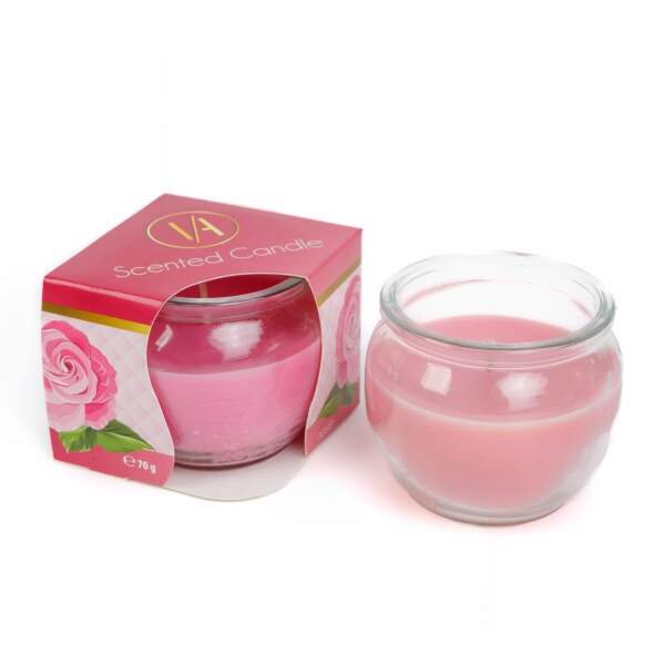 Afbeelding van Geurkaars - roos - 70 g 1 Stuks [58804D] - 02 58804D web