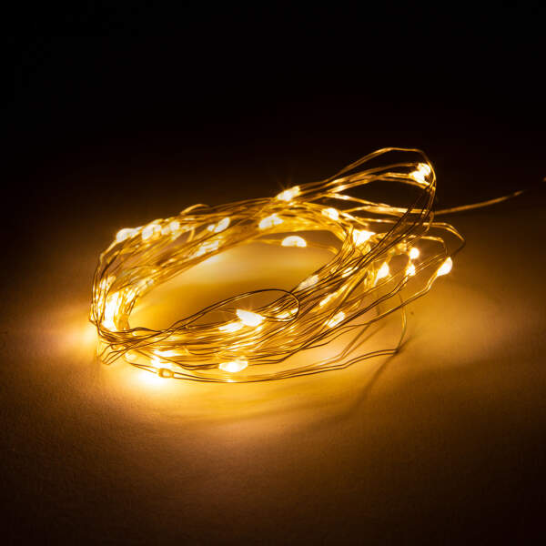 Afbeelding van Lichtgordijn – 300 warmwitte microLED's – 3 x 3 m – 230V – met afstandsbediening