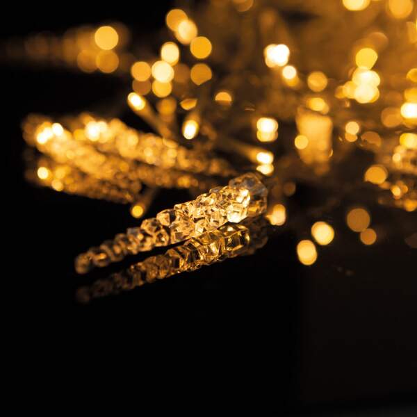 Afbeelding van LED-lichtgordijn - met ijspegel - 3,5 x 0,7 m - 180 warmwitte LED's - IP44 1 Stuks [58915] - 02 58915 web