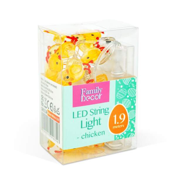 Afbeelding van LED lichtsnoer - kip - 2 m - 20 LED - 2 x AA 1 Stuks [58923A] - 02 58923A web