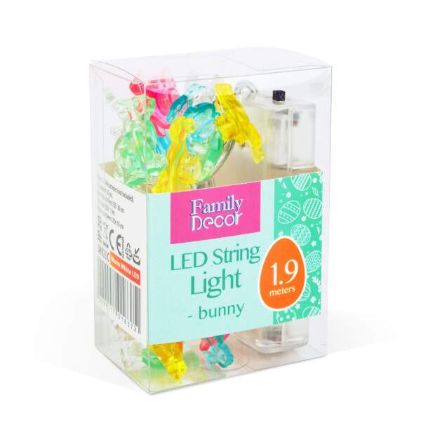 Afbeelding van LED lichtsnoer - konijn - 2 m - 20 LED - 2 x AA 1 Stuks [58923C] - 02 58923C web