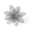 Afbeelding van Kerstversiering - met clips - glitterbloem - zilver - 3 stuks / verpakking 1 Stuks [58947B] - 02 58947B web