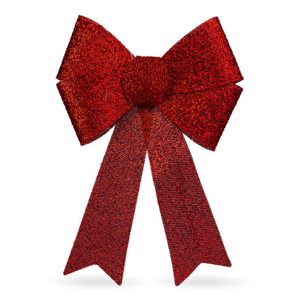 Afbeelding van LED strikdecoratie - glanzend - rood - 11 kleuren LED's - 40 x 30 cm 1 Stuks [58956C] - 02 58956C web